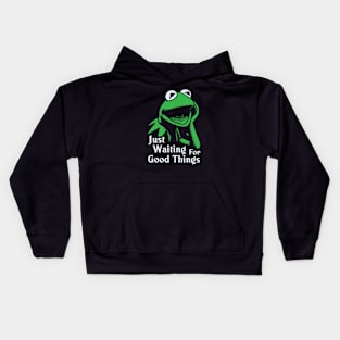 Just Waiting For Good Things Kids Hoodie